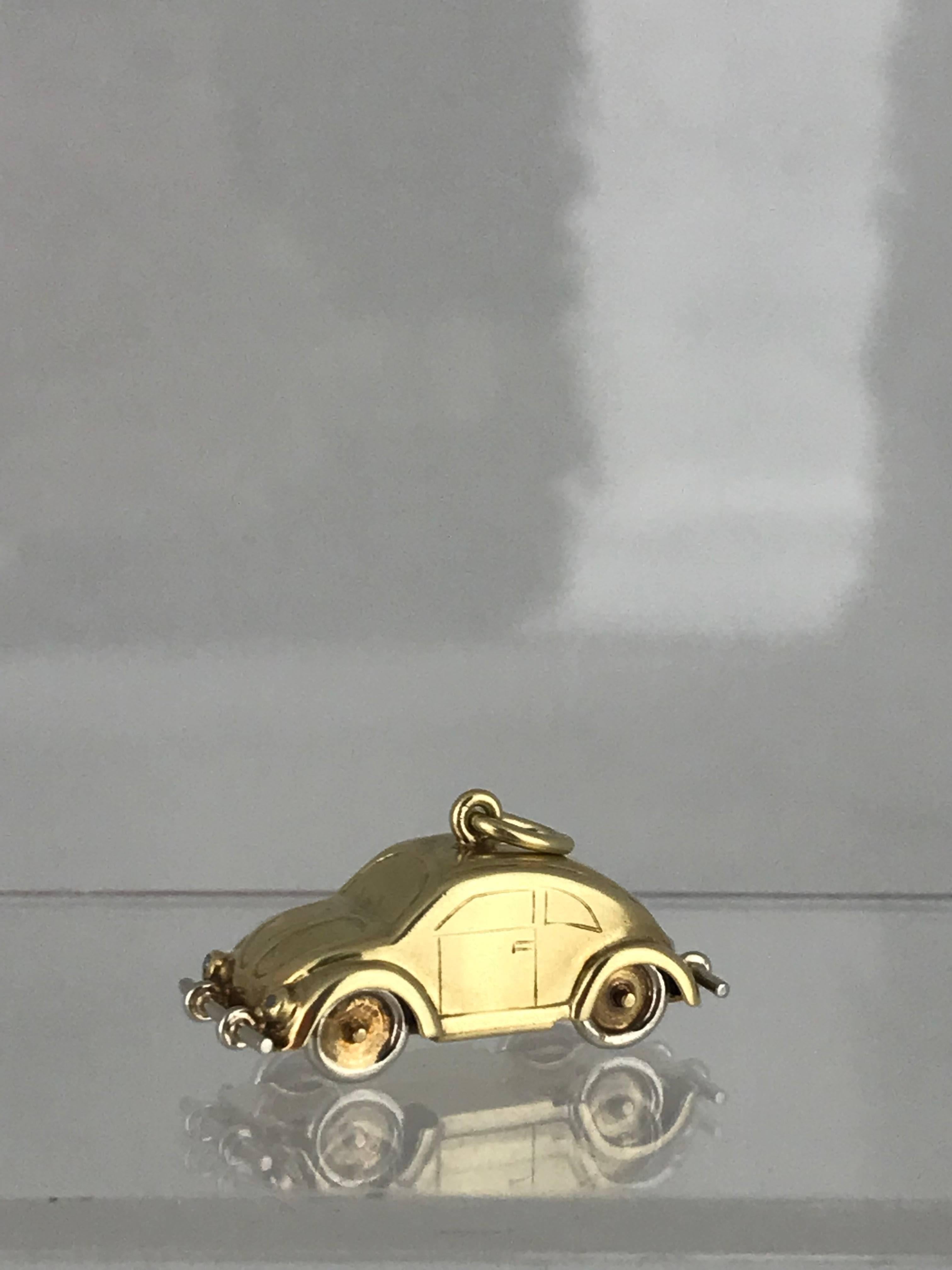 gold vw beetle