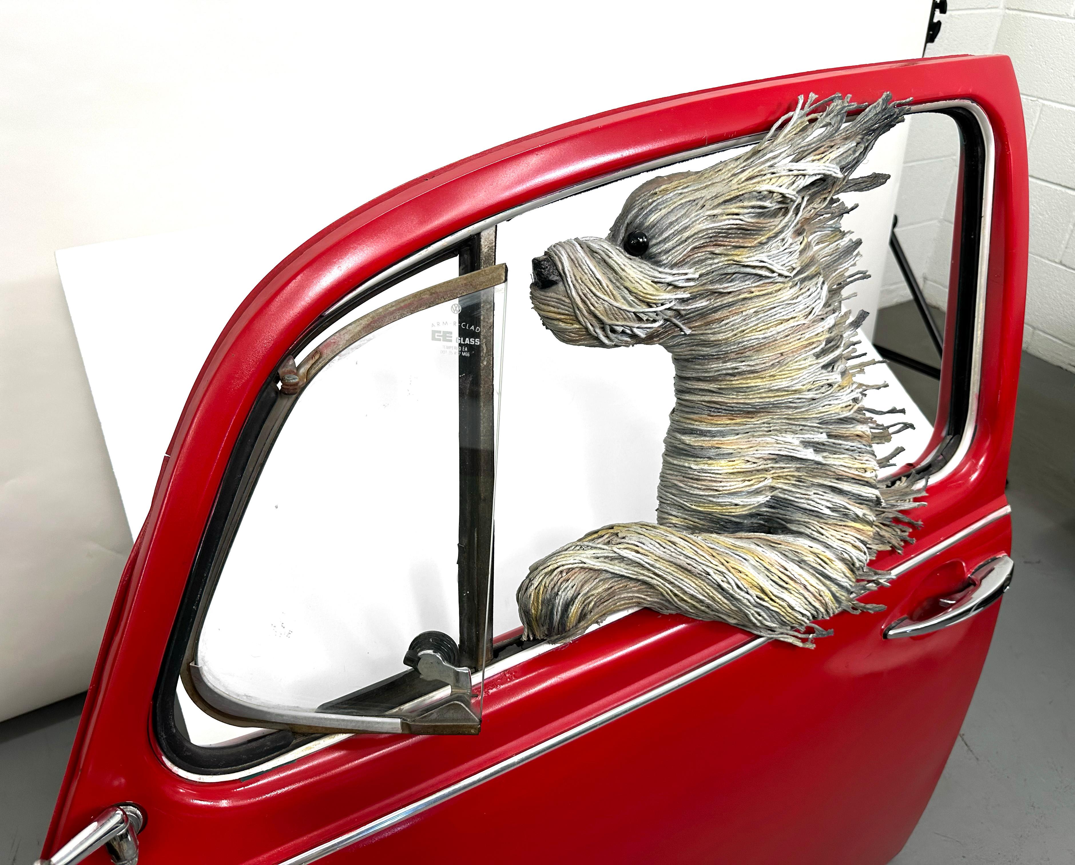 Metal VW Dog by DD LaRue, Mixed Media