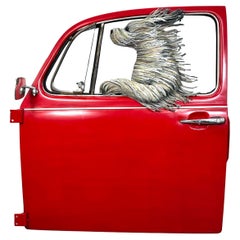 VW Dog by DD LaRue, Mixed Media