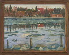 Antique V.W - Framed 1924 Oil, Nordic Winter