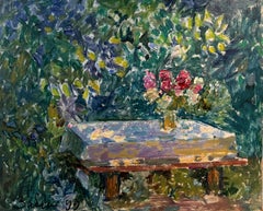 "In giardino  "  Olio cm. 30 x 25   1999