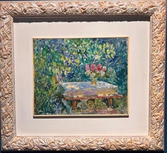 "In giardino  "  Olio cm. 30 x 25 cm.   1999