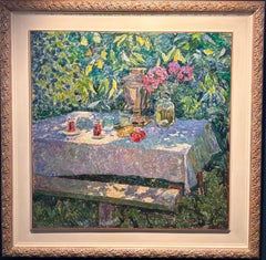 "In giardino"  Olio cm. 88 x 88    1998