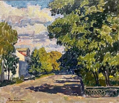 "Sunny day"  Landscape  oil  cm. 40 x 39   1970