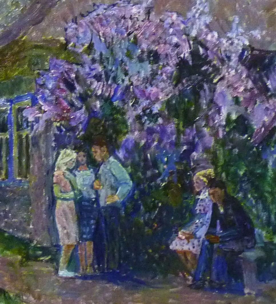   Crépuscule,  peinture à l'huile sur toile, cm. 80 x 60 1985 - Impressionnisme Painting par Vyacheslav Zabelin