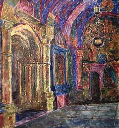 Vyacheslav Zabelin, "Alter Gates at Rostov", 25.50in x 27.50in, Oil on canvas