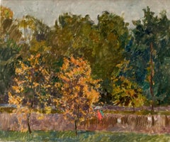 Retro Vyacheslav Zabelin, "Autumn", 19.32in x 23.25in, Oil on canvas