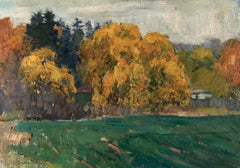 Vyacheslav Zabelin, "Green Field", 19.75in x 27.50in, Oil on canvas