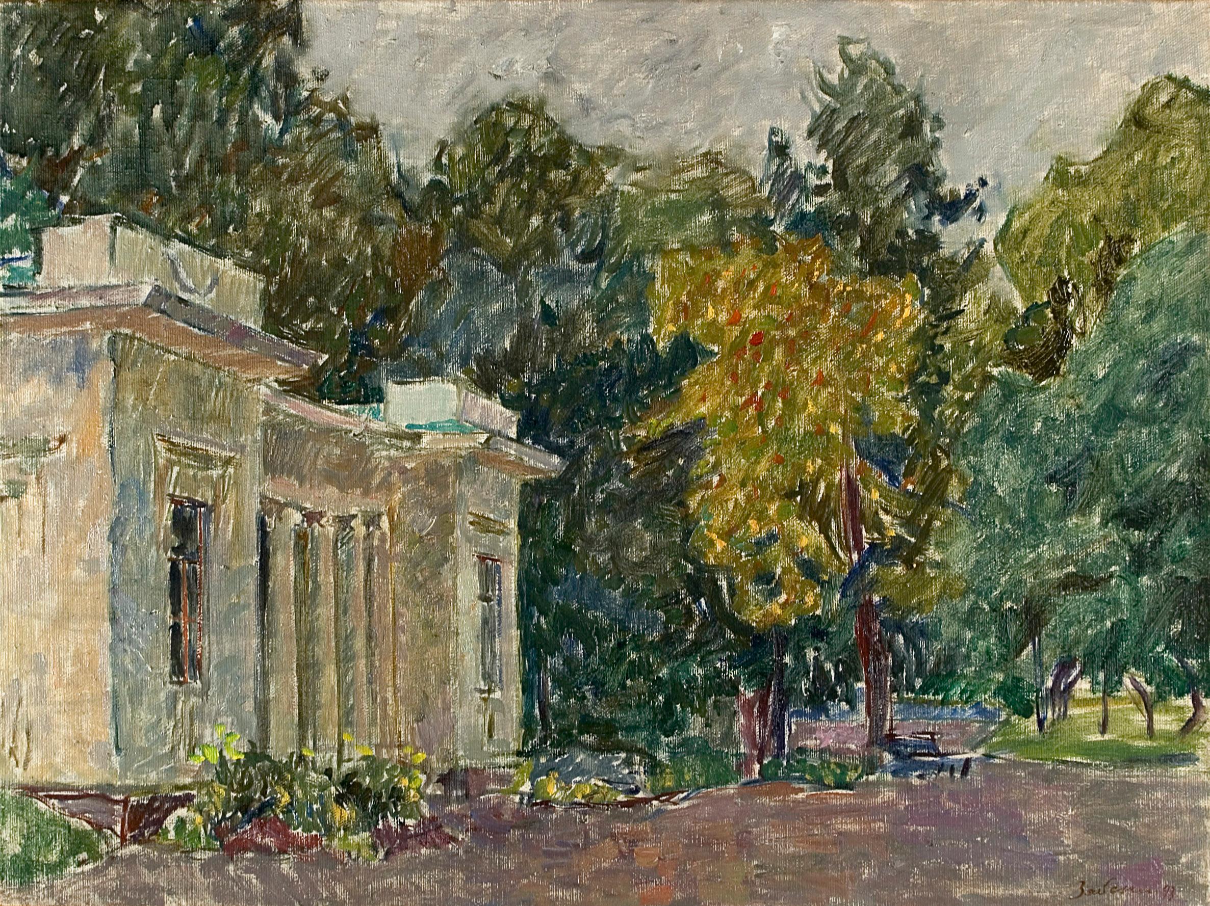 Vyacheslav Zabelin (1935- 2001) Considered a living master during his lifetime in Moscow, painted In the Old Park in 1993. Zabelin had already 300 paintings in museum collections throughout the world at the time of his death. A Surikov professor and