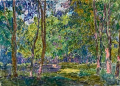 Vyacheslav Zabelin, "Park", 19.63in x 27.50in, Oil on canvas