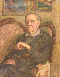 Vyacheslav Zabelin, "Portrait of a Man (Father)", 26.38in X 20in, Oil on linen