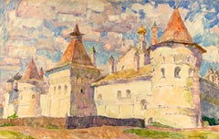 Vyacheslav Zabelin, " Rostov Kremlin", 30. 75in x 19.63, Oil on panel