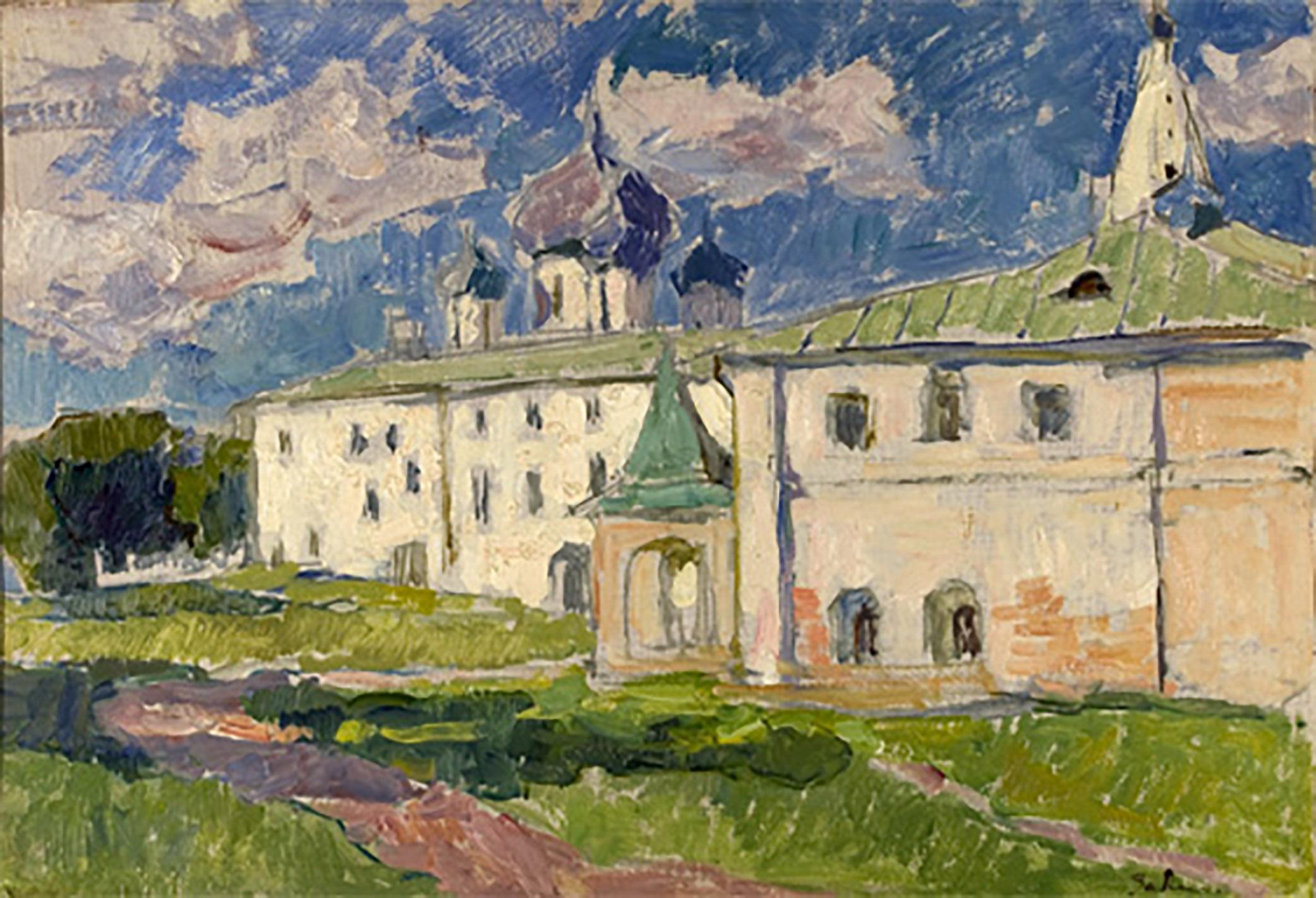 Vyacheslav Zabelin (1935- 2001) Considered a living master during his lifetime in Moscow, painted Suzdal in 1964. Zabelin had already 300 paintings in museum collections throughout the world at the time of his death. A Surikov professor and an