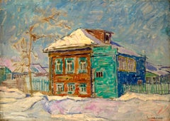 Retro Vyacheslav Zabelin, "Winter", 19.63in x 27.50in, Oil on canvas