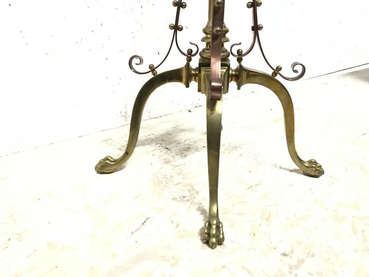 W A S Benson, Eine Teleskop-Öllampe aus Kupfer und Messing, Arts and Crafts 5