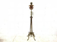 W A S Benson, An Arts & Crafts Copper and Brass Telescopic Standard Oil Lamp