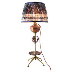 W. A. S. Benson Arts & Crafts copper & brass lamp