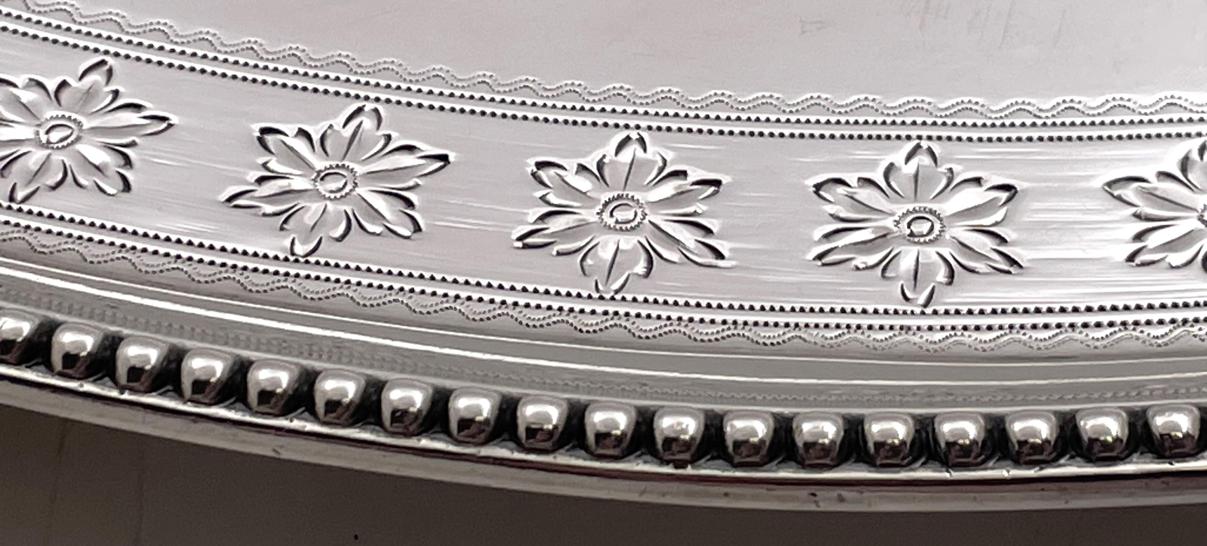 W. Abdy Bandeja / Ensaladera inglesa de dos asas de plata de ley de 1788 en Bueno estado para la venta en New York, NY