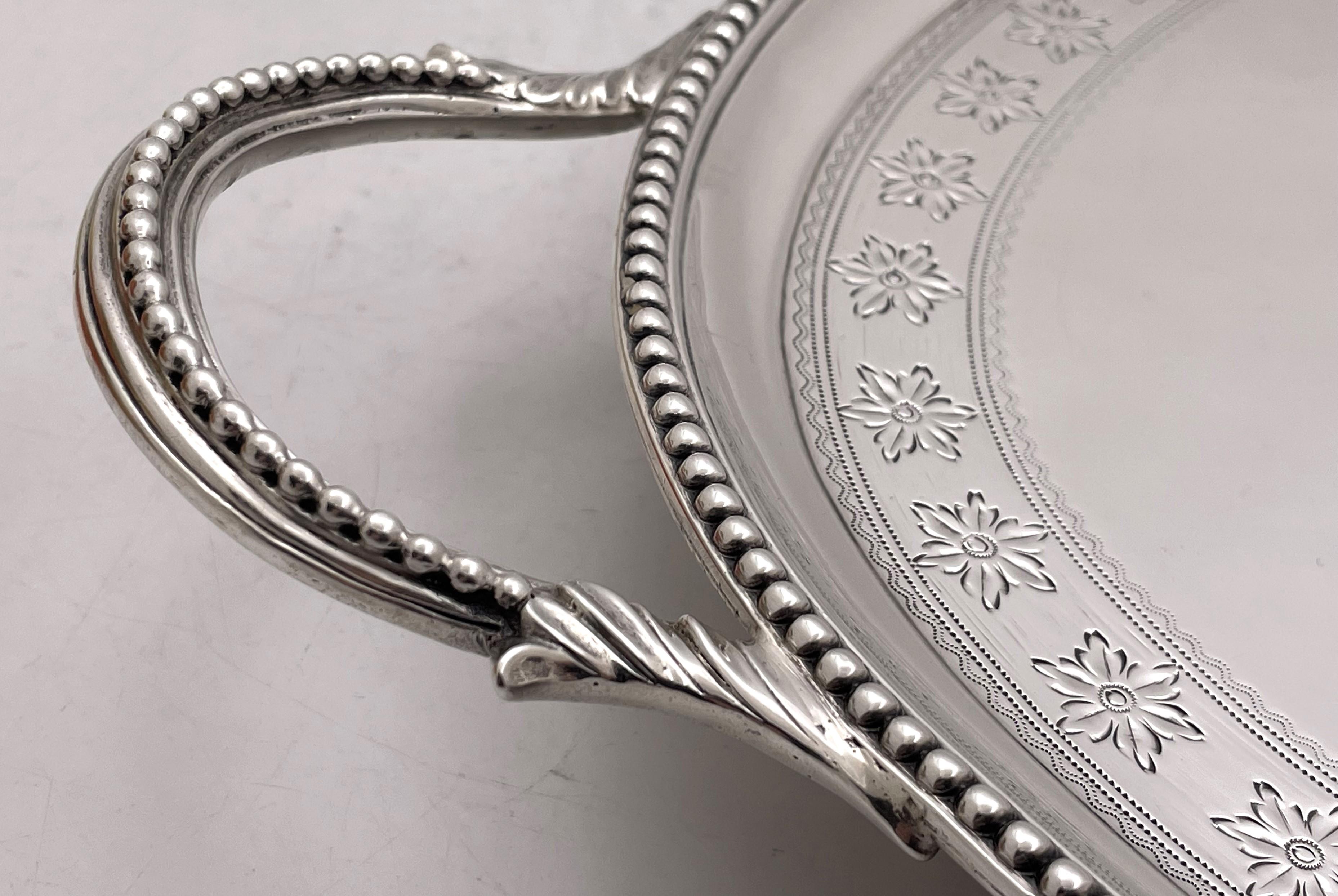 W. Abdy Bandeja / Ensaladera inglesa de dos asas de plata de ley de 1788 finales del siglo XVIII en venta