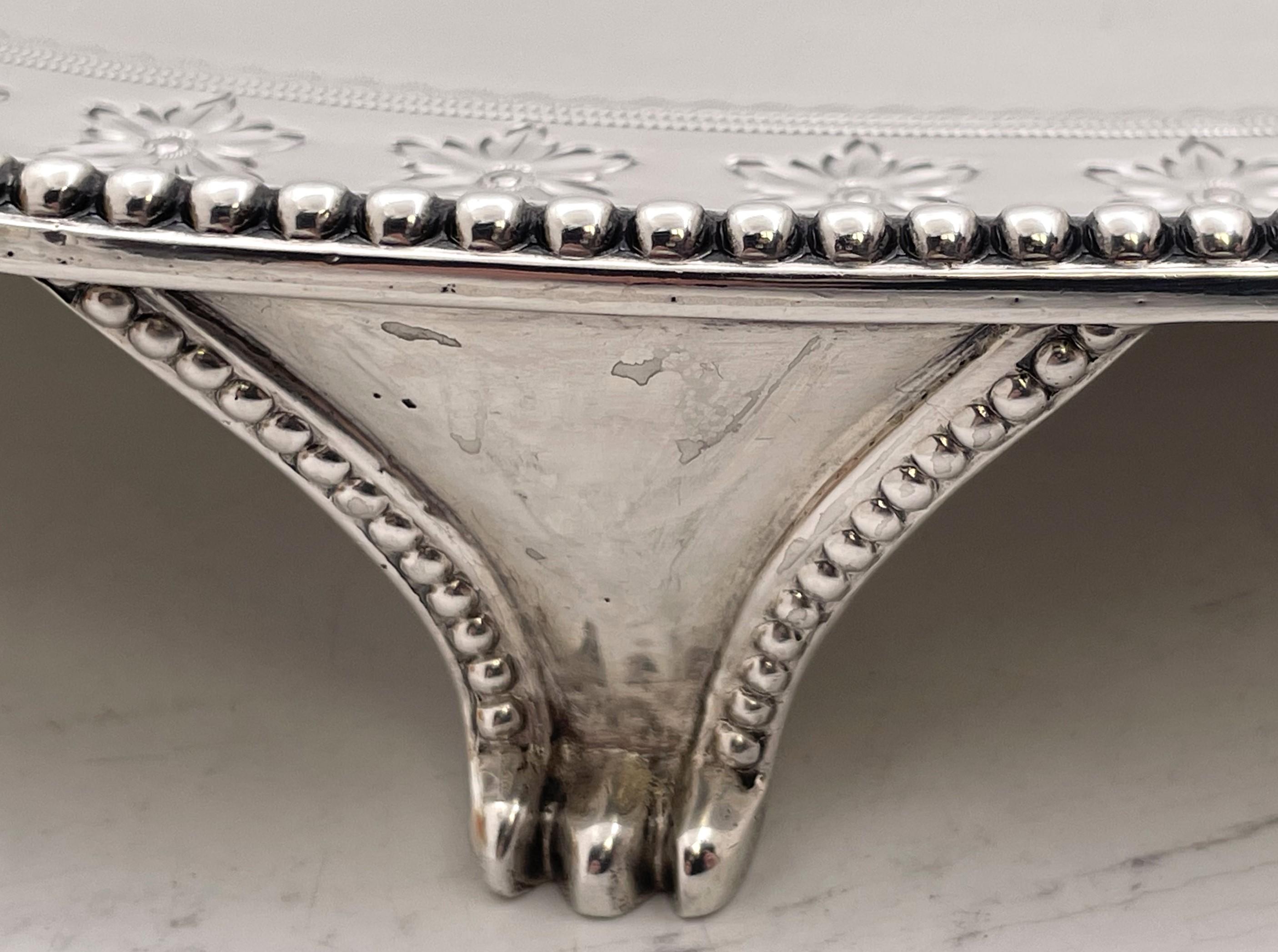 W. Abdy Bandeja / Ensaladera inglesa de dos asas de plata de ley de 1788 Silver en venta