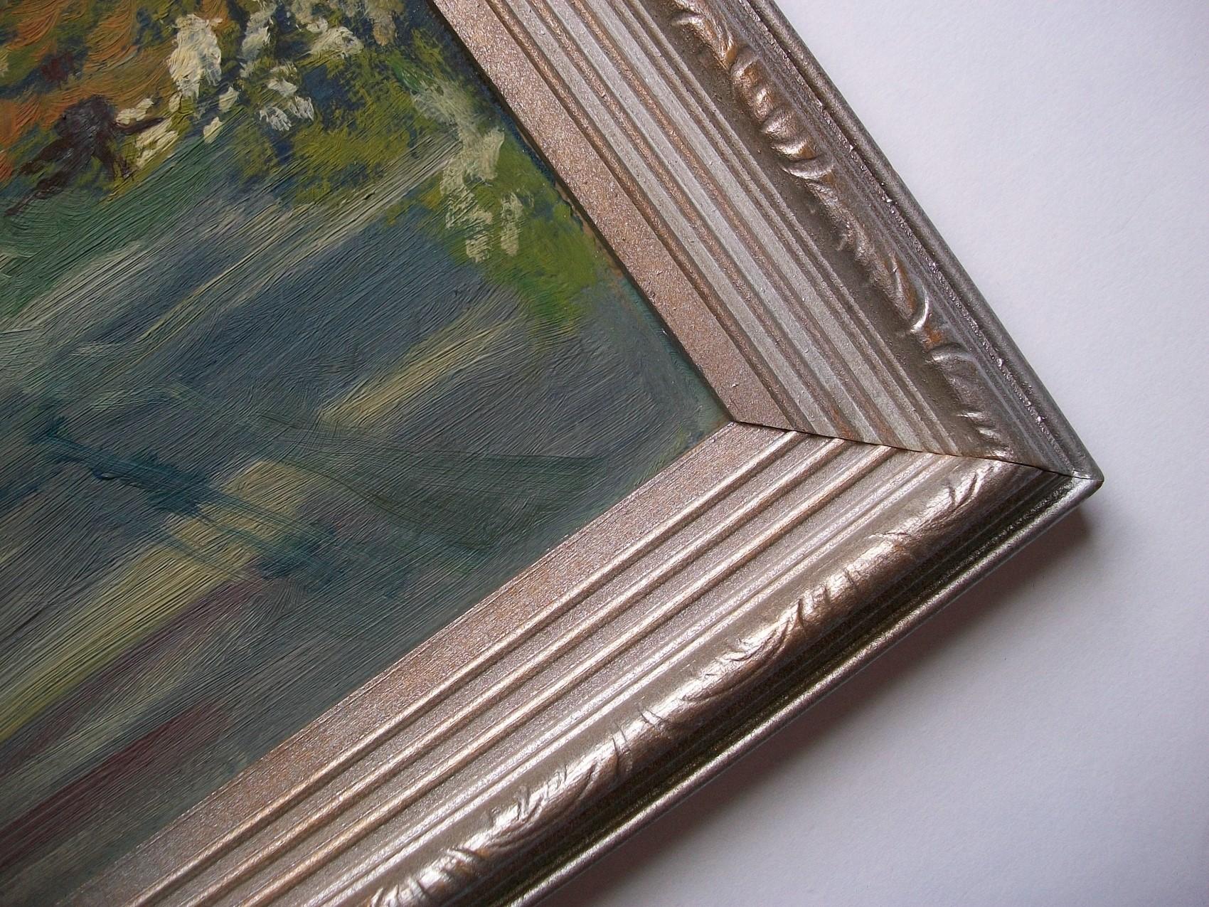 20th Century W. Arnold Wilson, Canadian School Landscape Oil Painting, Framed, Mid-20th C For Sale