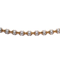W Chain with 18k Gold Plating and Natural Pearls - By Crayons Sao Paulo