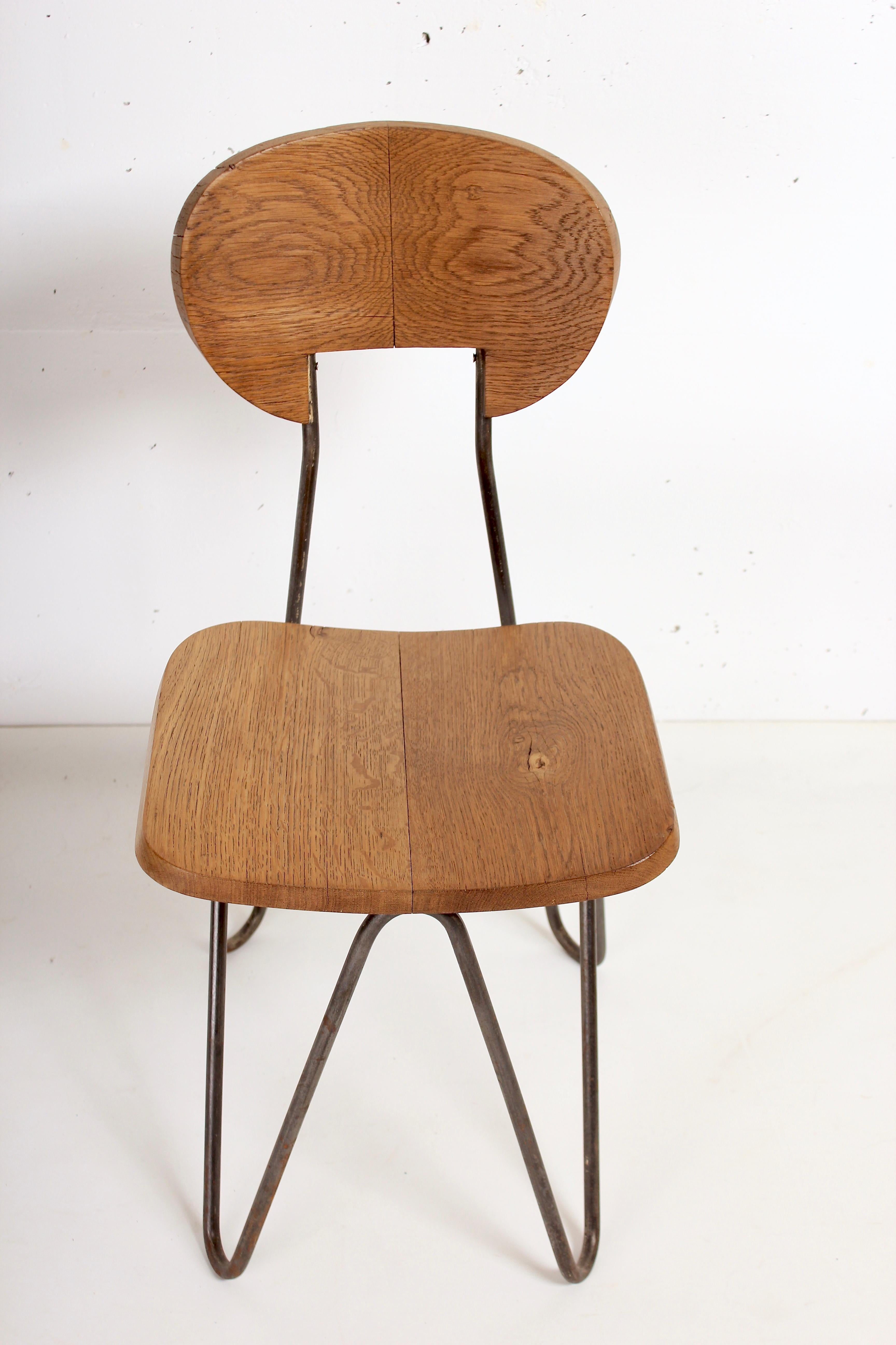 Mid-Century Modern W Chair by Cesar Janello for Raoul Guys Aa Éditions, 1947
