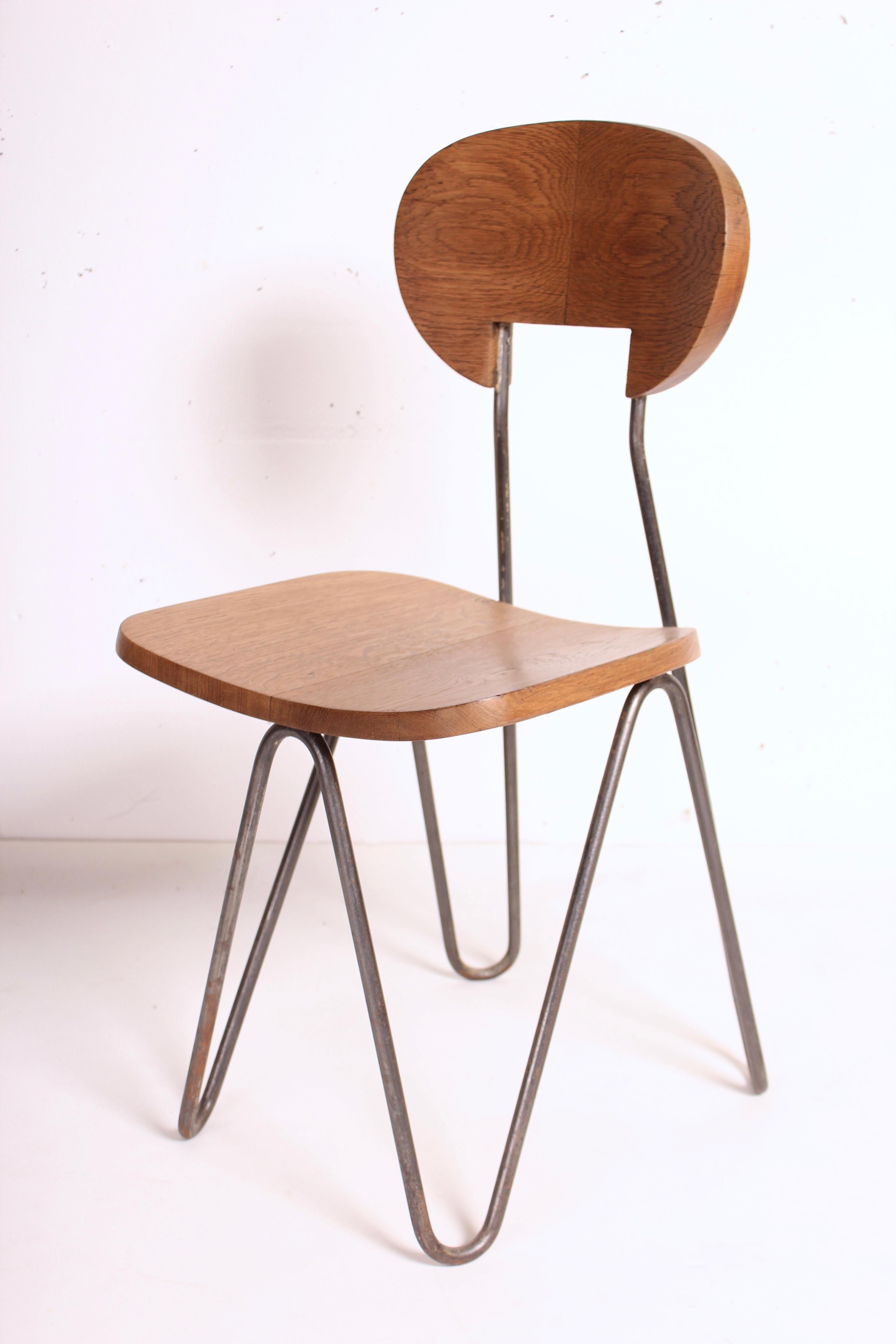 Acier Chaise W de Cesar Janello pour Raoul Guys Aa Éditions:: 1947
