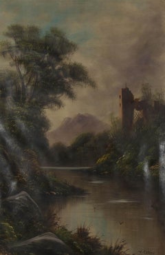 W. Collins - Signed & Framed 20th Century Oil, Brooding Landscape