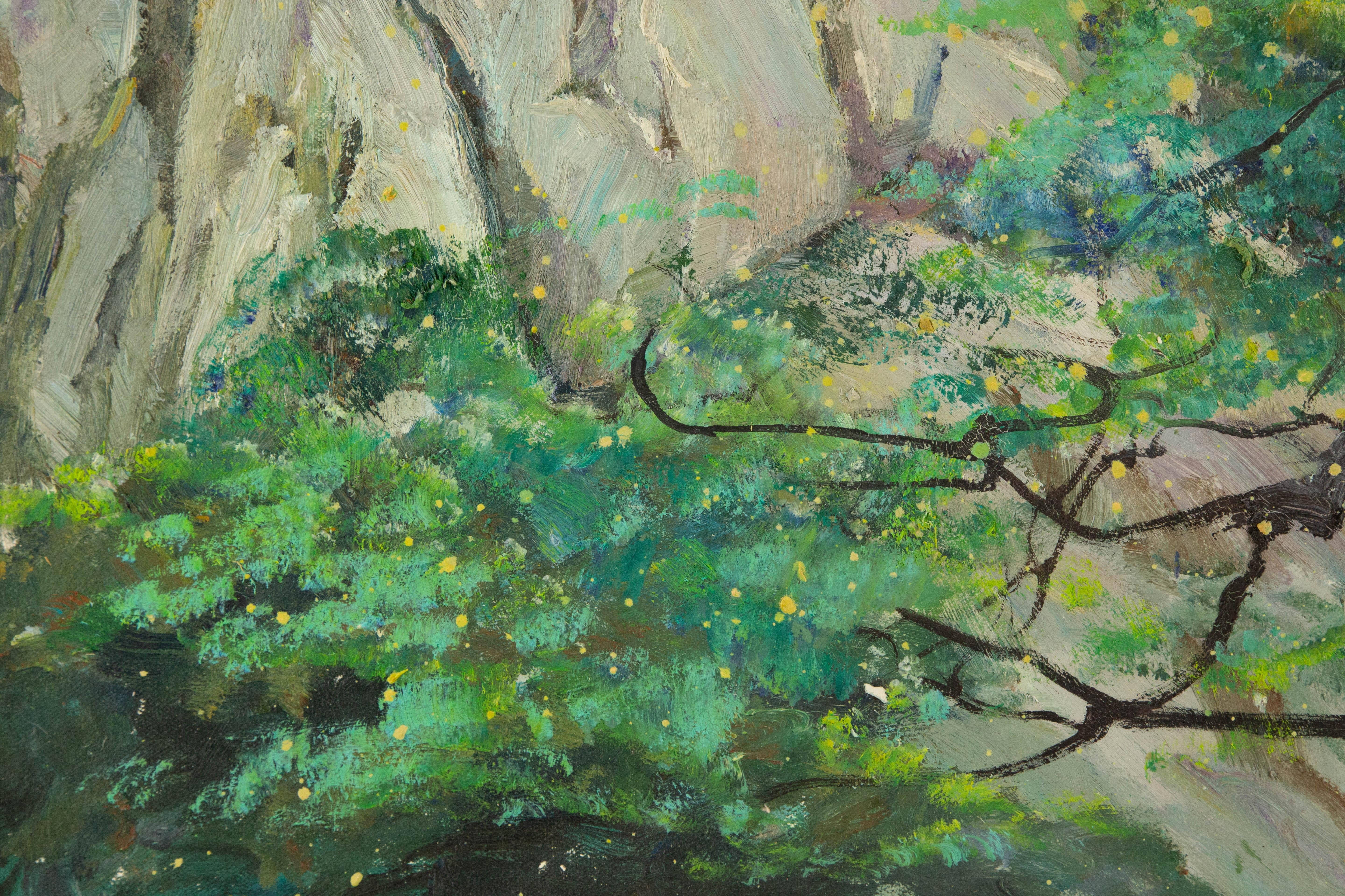 W. D Landschaft, Original-Ölgemälde, Original-Ölgemälde „Aim for The Top“ im Angebot 2