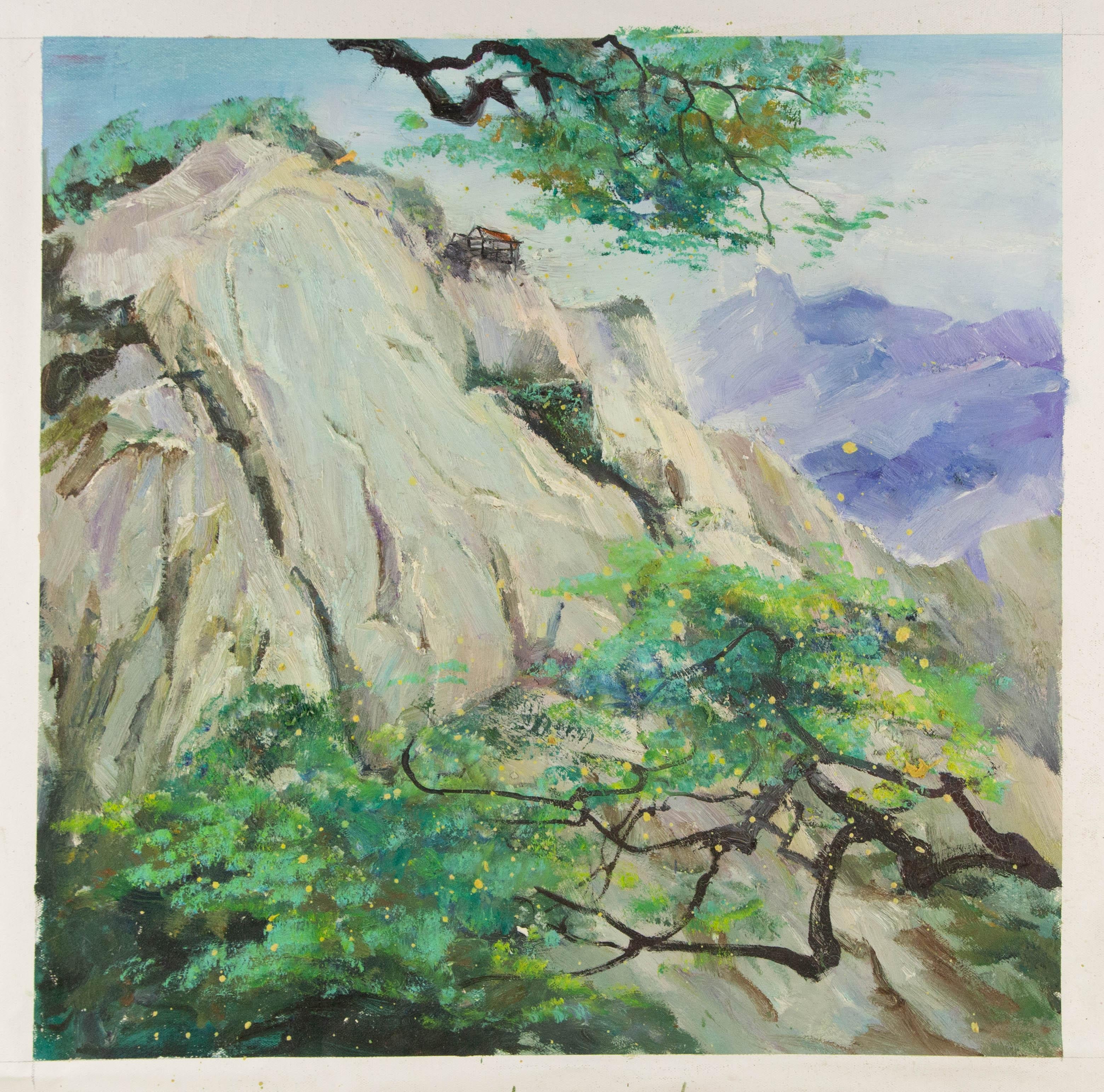 W. D Landschaft, Original-Ölgemälde, Original-Ölgemälde „Aim for The Top“ im Angebot 6