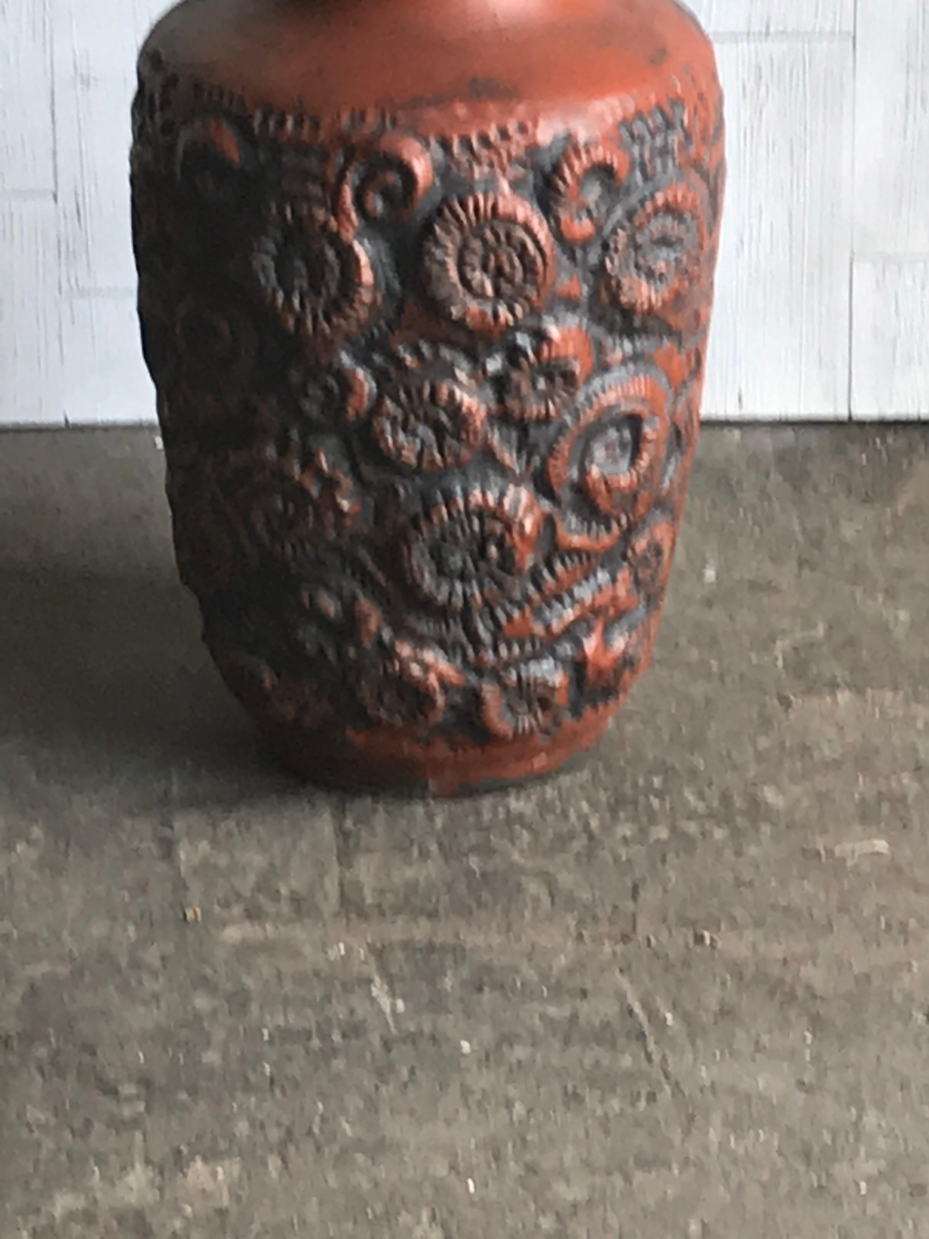 W. German large art pottery vase. Marked W. Germany
7490 -7450.
    