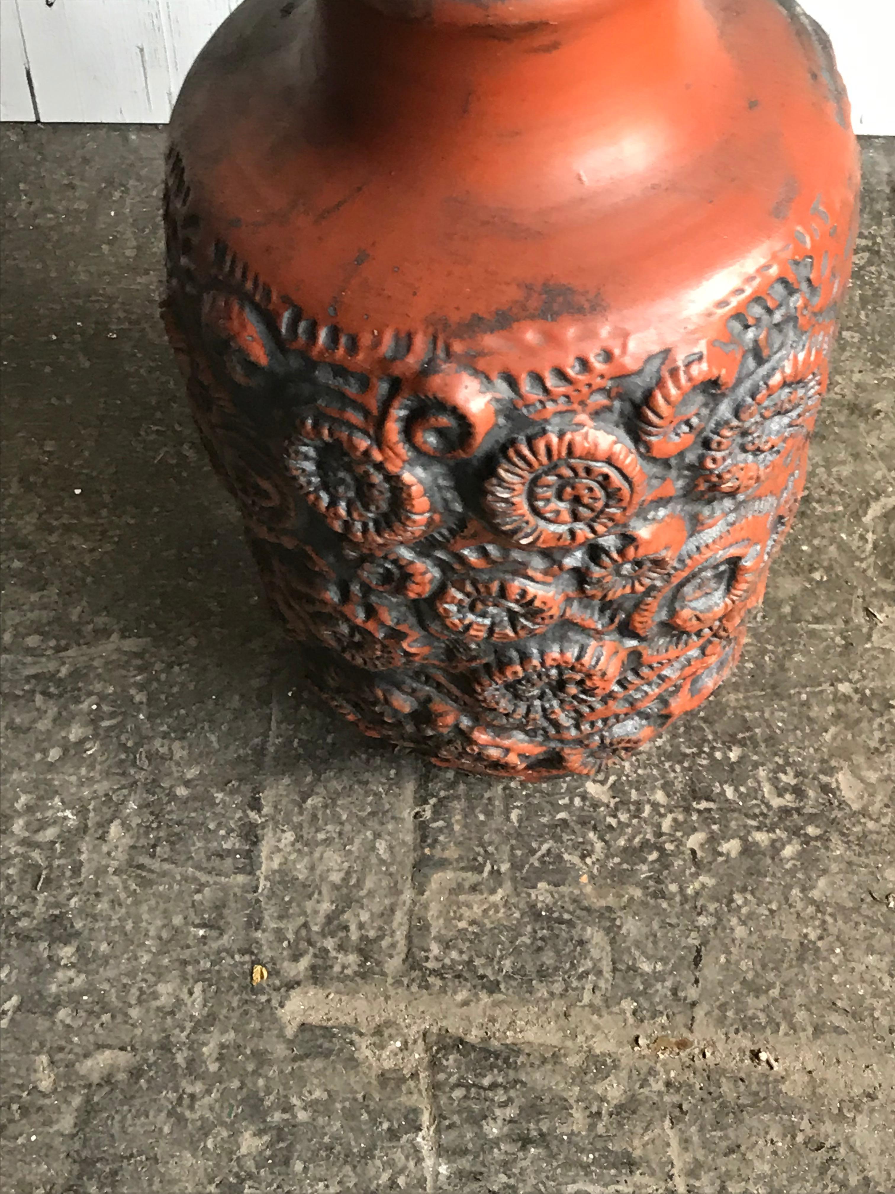 Mid-Century Modern W. German Large Art Pottery Vase by Carstens Tonnieshof For Sale