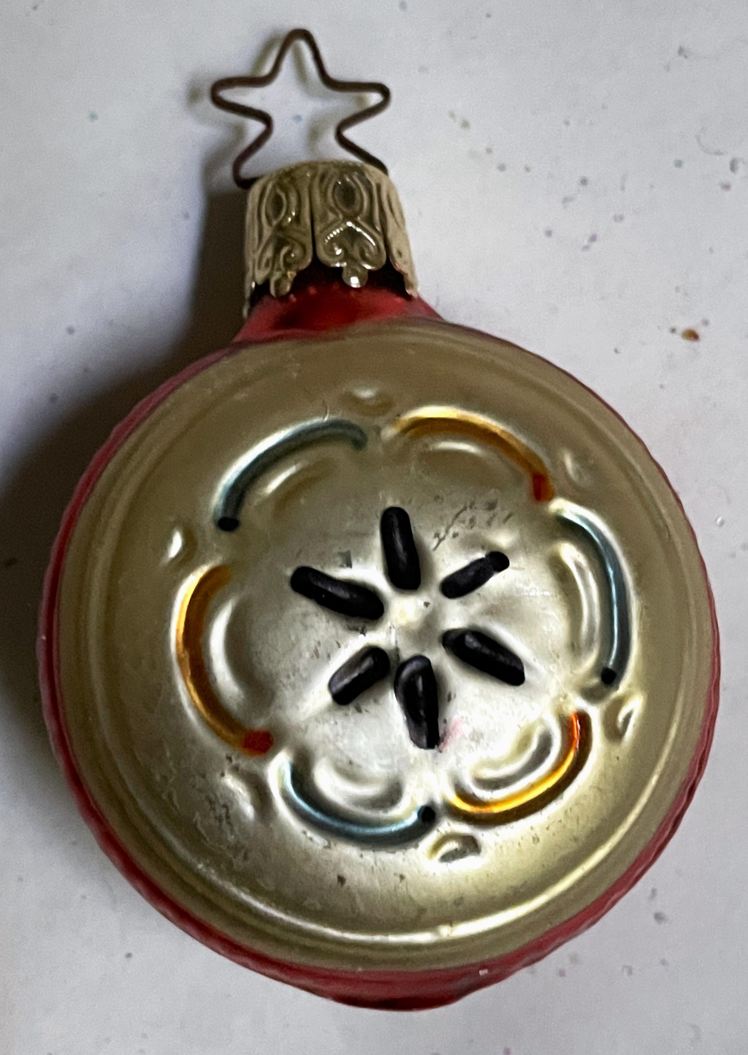 W. Germany Pocket Watch Clock Hand Blown Christmas Tree Ornament Decoration In Good Condition For Sale In Clifton Forge, VA