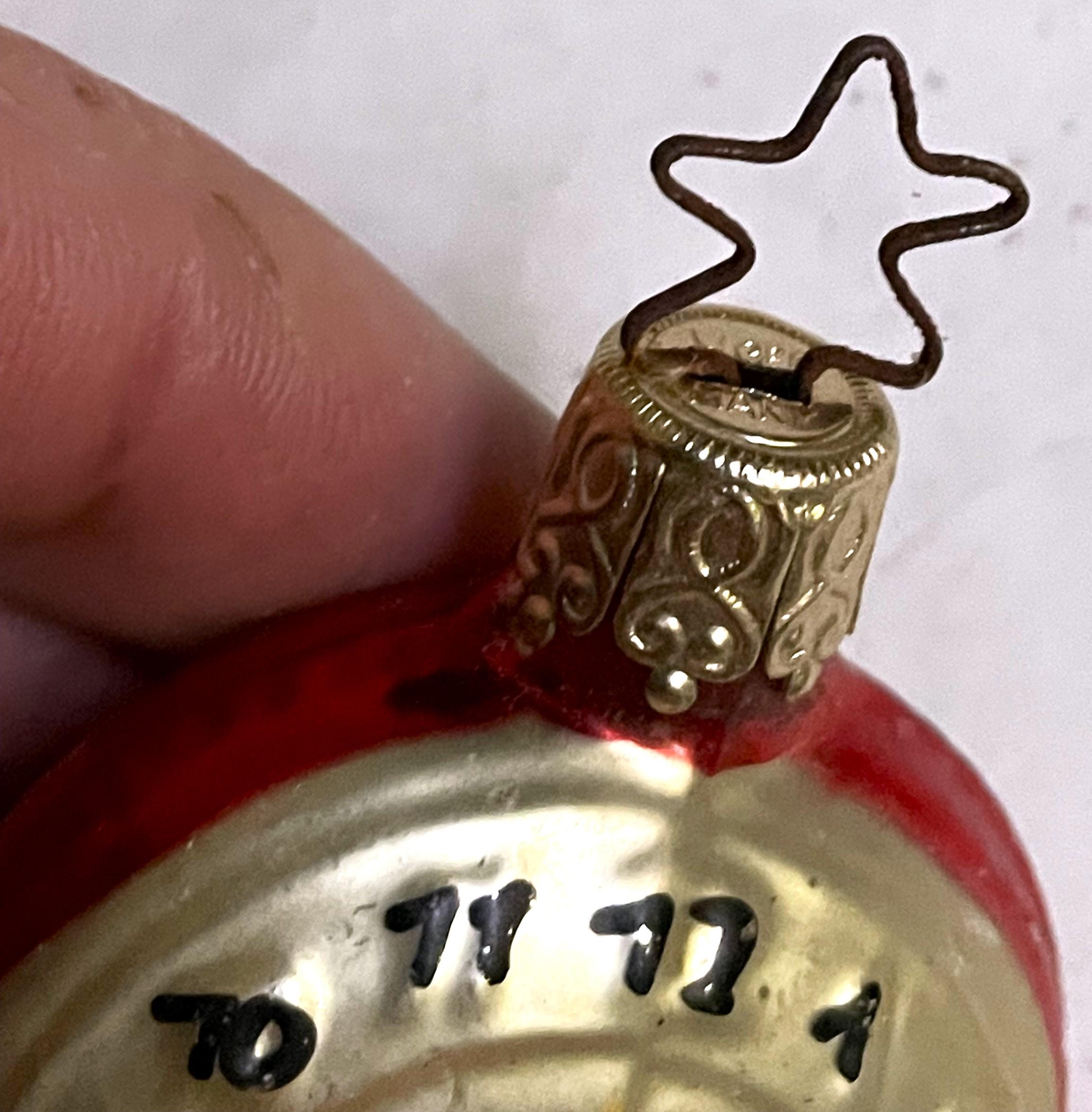 W. Germany Pocket Watch Clock Hand Blown Christmas Tree Ornament Decoration For Sale 2