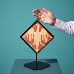 W Godwin Encaustic Stylised Tile on Stand