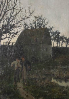 W. H. Bond - Early 20th Century Oil, The Moonlit Path