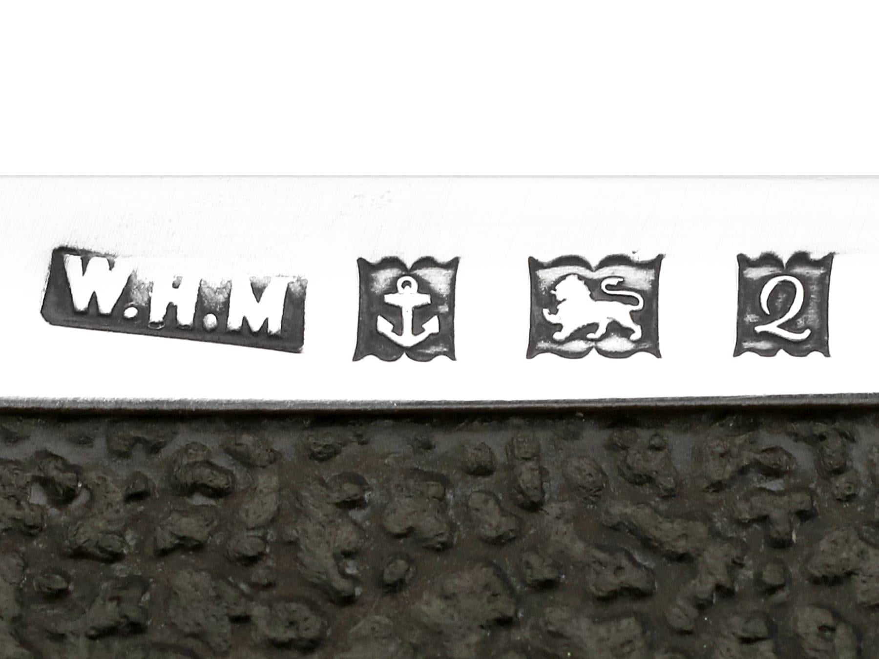 Scatola per sigarette in argento sterling in stile Art Deco degli anni '60 in vendita 3