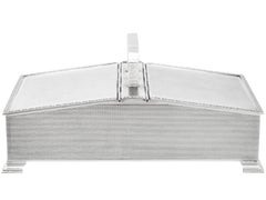 Art Deco Style 1960s Sterling Silver Cigarette Box