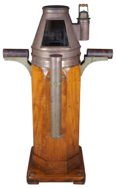 W. Hartmann Antique Oak & Copper Ships Binnacle Nautical Maritime Compass