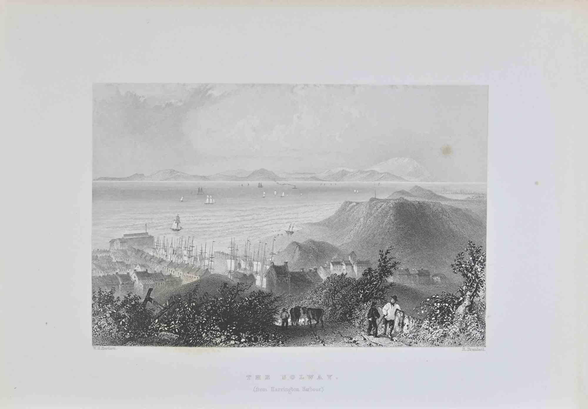 The Solway is an etching realized in 1845 by W. H.Bartlett.

Signed on the plate. 

Titled on the lower center.

Good conditions with slight foxing.

The artwork is beautifully realized in a well-balanced composition through short, deft strokes.