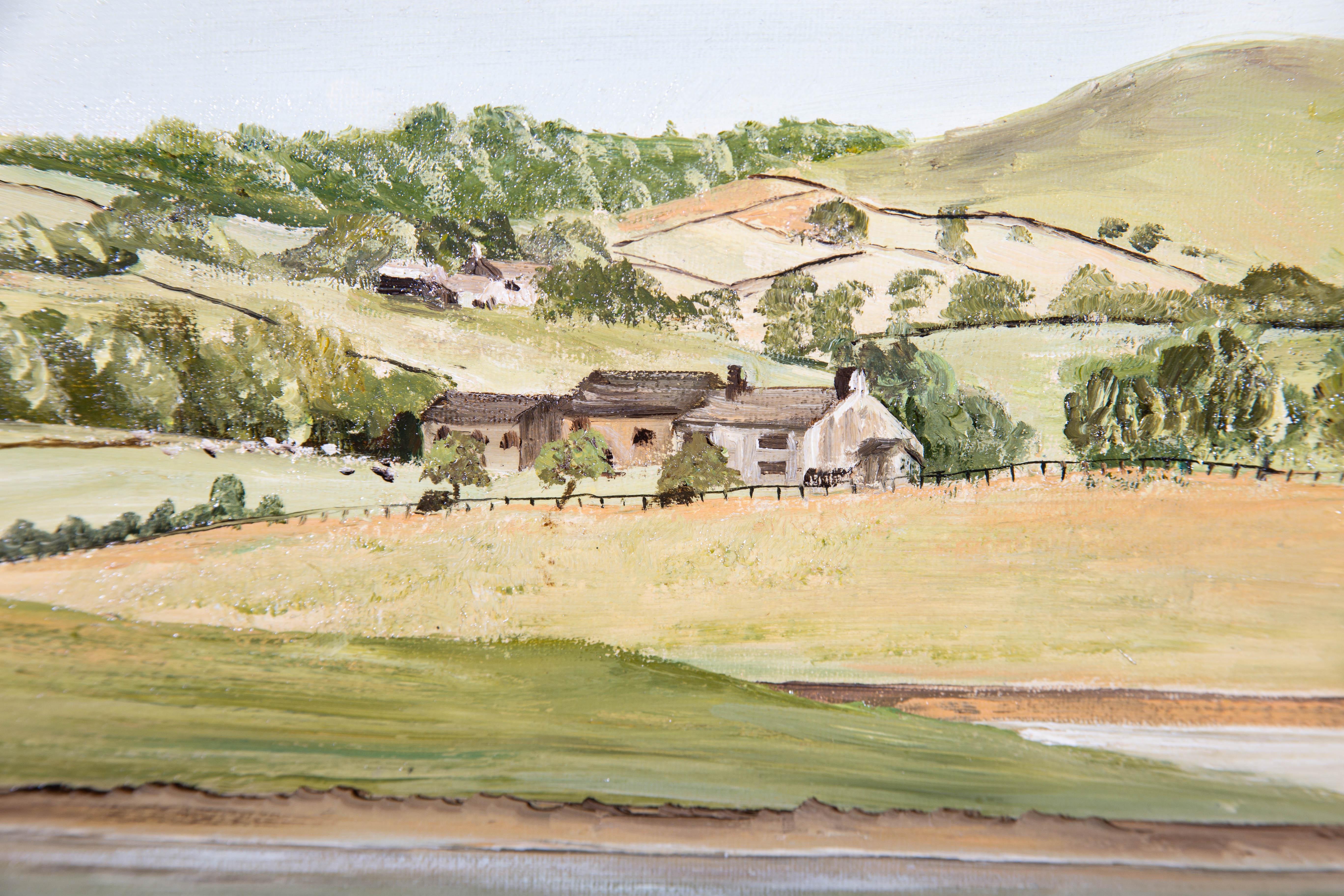 W. Hobson - Olio del XX secolo, Paesaggio di campagna 3