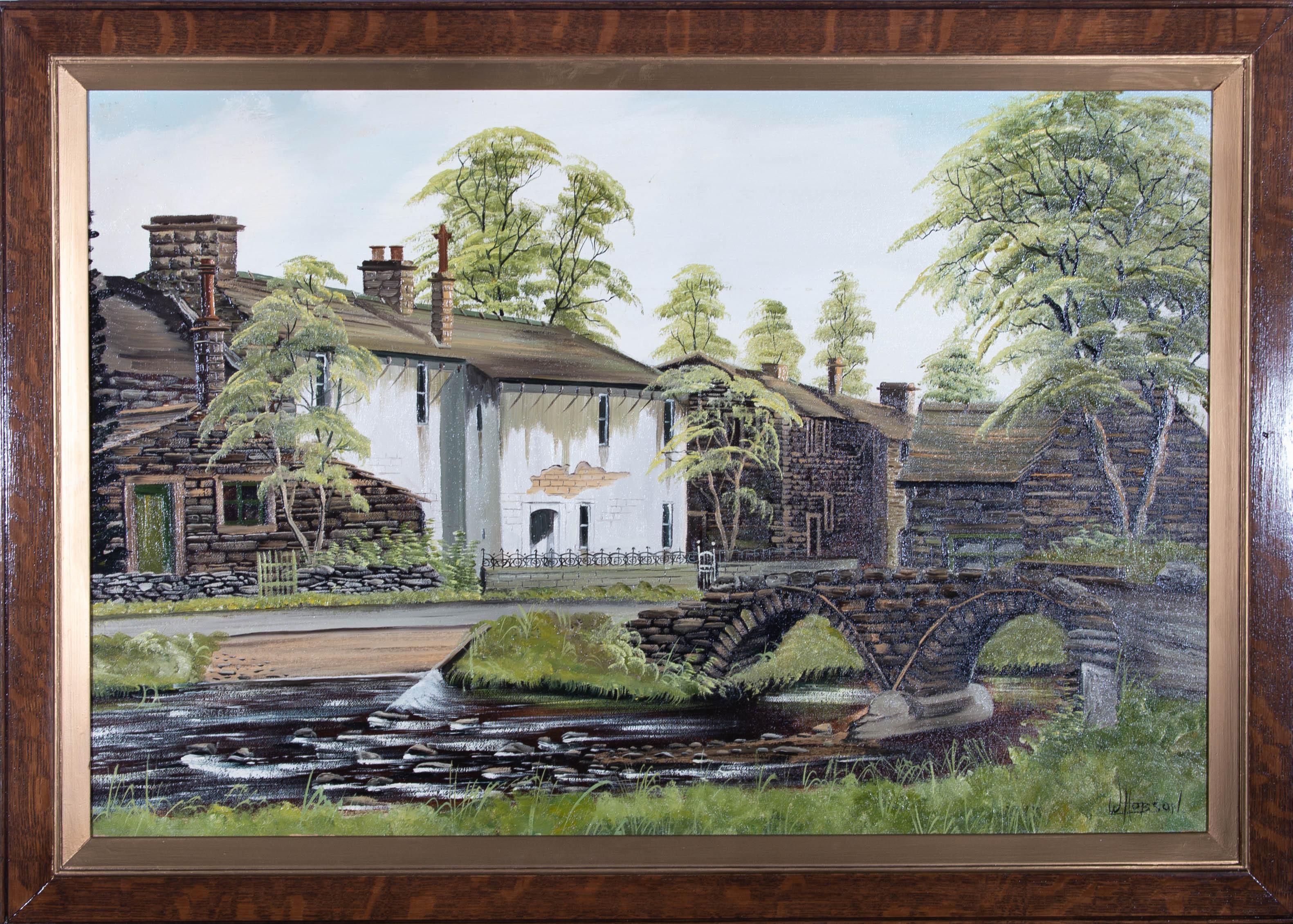 W. Hobson - 20th Century Oil, View at Wycoller, Colne 1