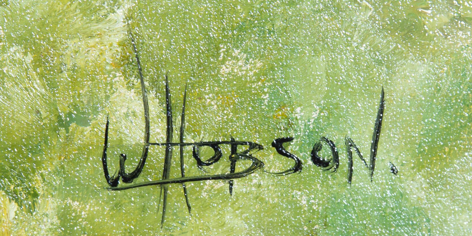 W. Hobson - Huile du 20e siècle, Vue au Wycoller, Colne 4