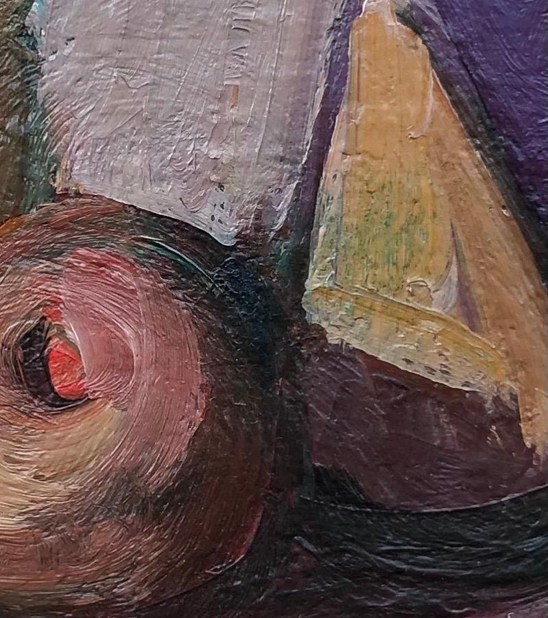Stilleben mit Obst (Schwarz), Still-Life Painting, von W. J. Rochat