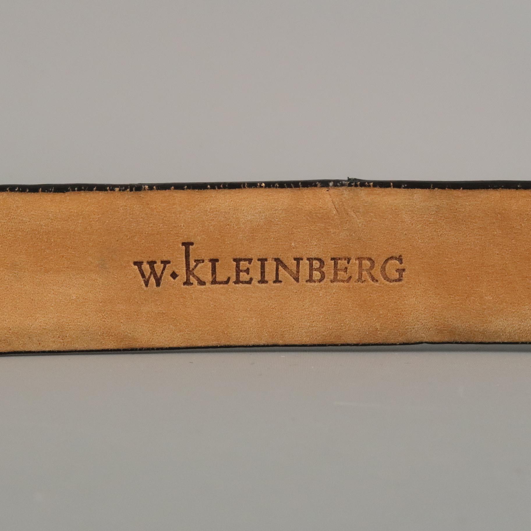 W. KLEINBERG Size 34 Black Alligator Belt 2