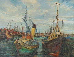 W. L. Rodgerson – Ölgemälde, Port of Grimsby, 1964