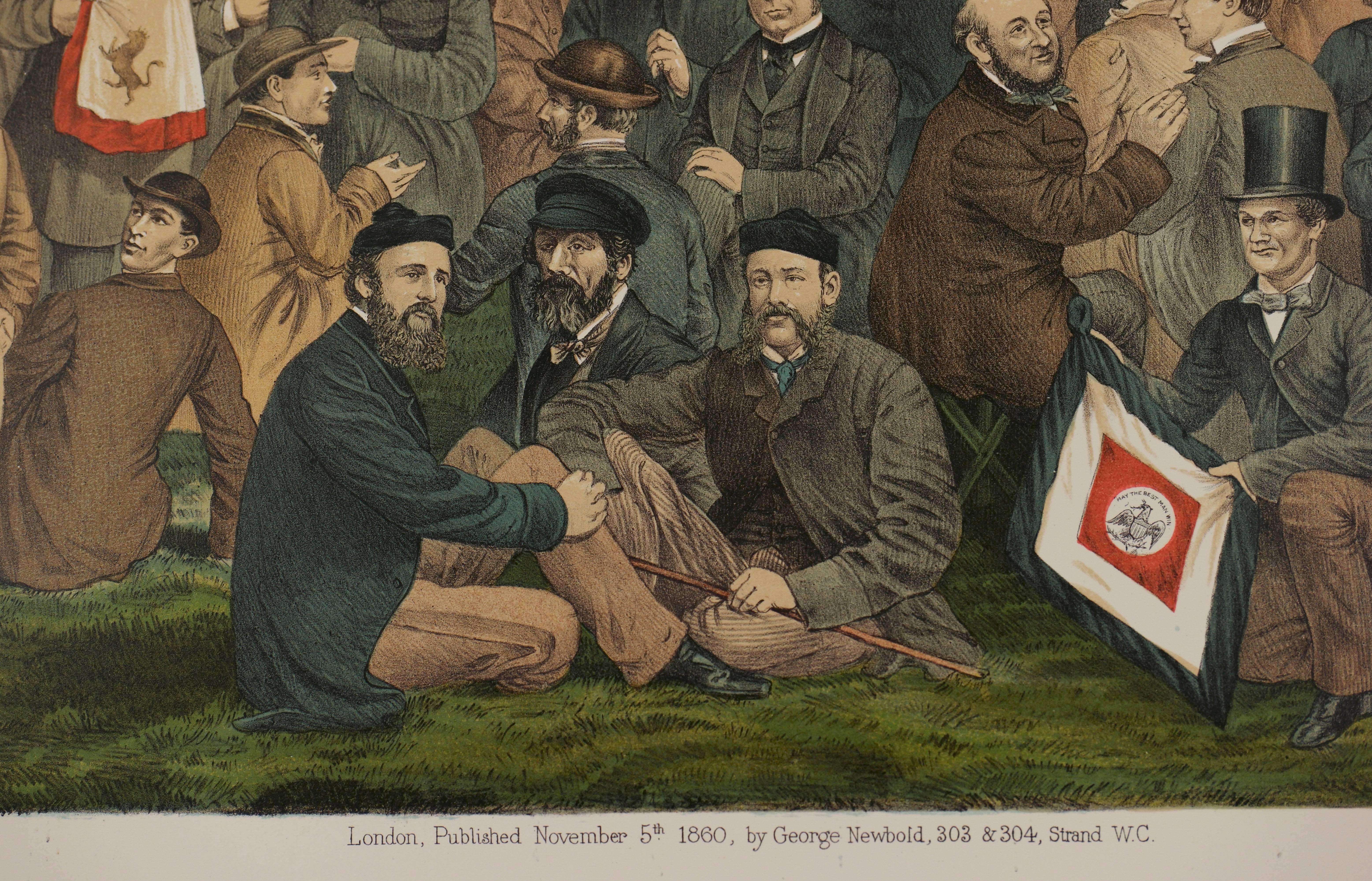 International Boxing Match  Between Heenen and Sayers 1860 - Print by W. L. Walton