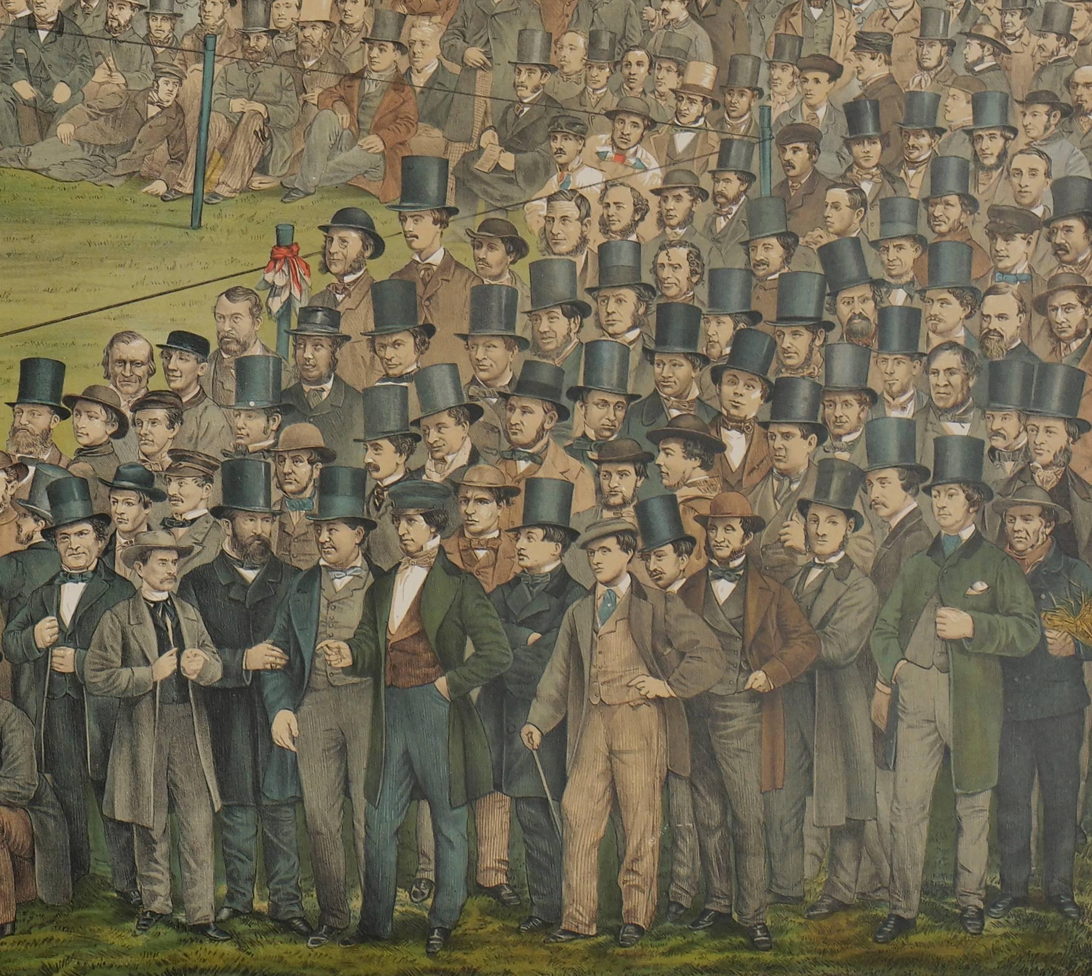 International Boxing Match  Between Heenen and Sayers 1860 - Brown Figurative Print by W. L. Walton