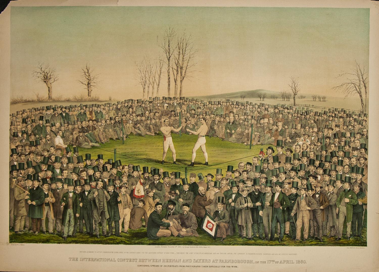 W. L. Walton Portrait Print - The International Contest Between Heenan and Sayers at Farnborough 1860